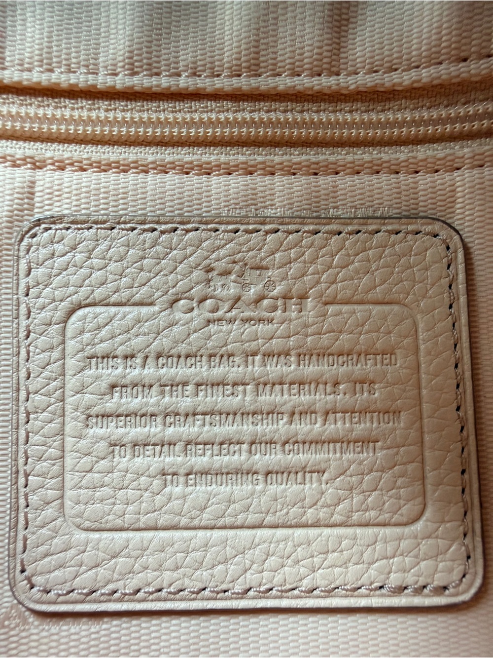Coach Blush Pink Pebble Leather Hobo 2-way Shoulder Bag- Very Good Condition - Picture 8 of 9